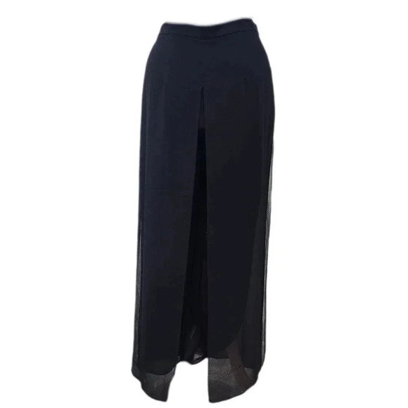 VINTAGE J.R. NITES Sheer Elegant Flared Black Pants, Women's 12 - Picture 6 of 7